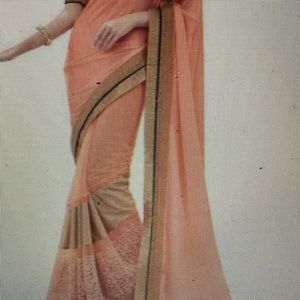 Peach saree